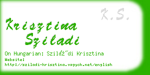 krisztina sziladi business card